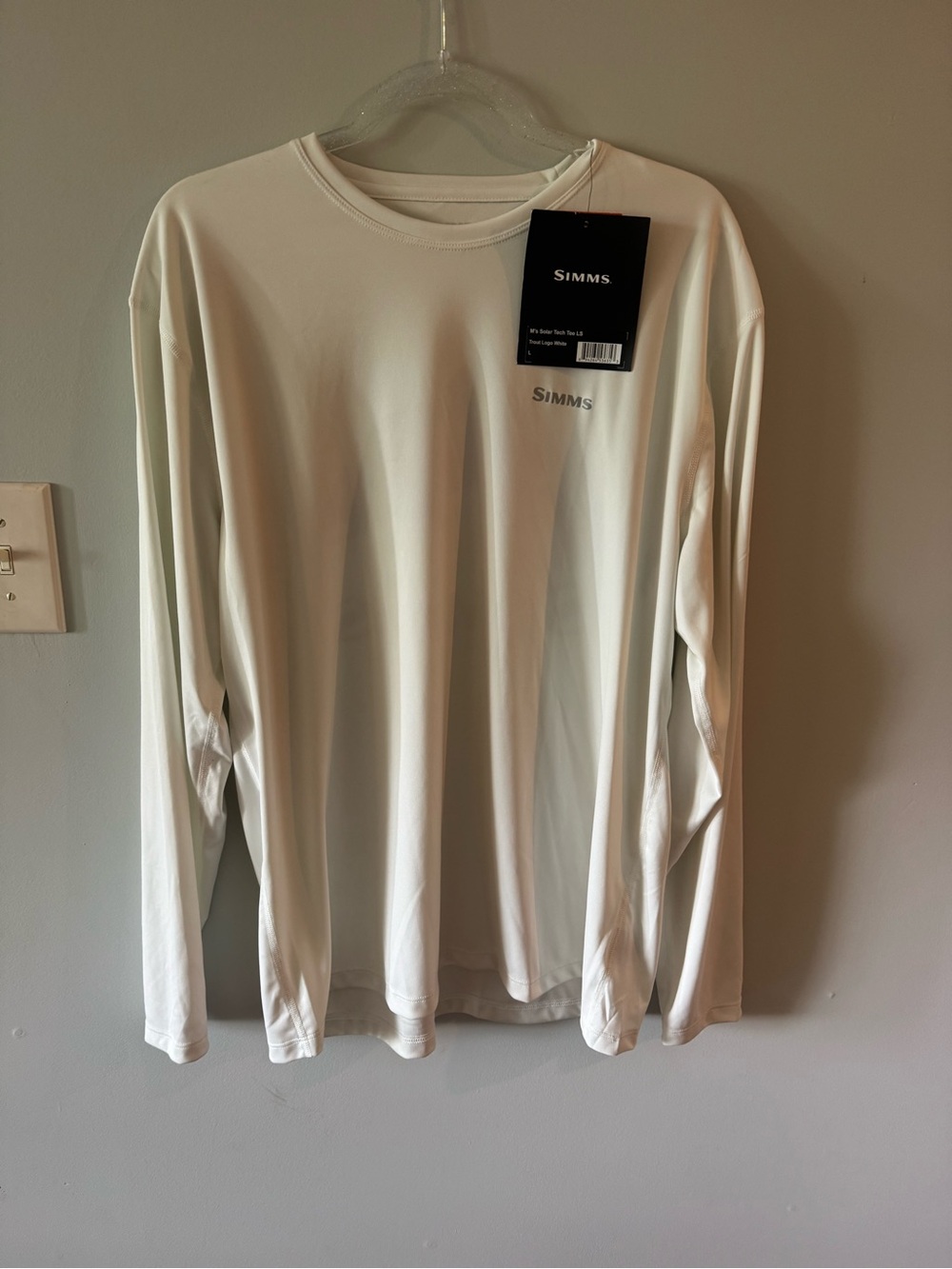 Simms Long Sleeve Crew Shirt - White